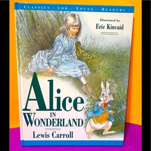 ALICE IN WONDERLAND VINTAGE 1993 HARDCOVER BOOK CLASSICS FOR YOUNG READERS 61p.